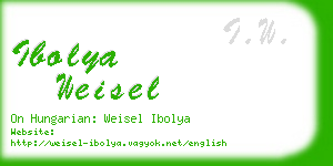 ibolya weisel business card